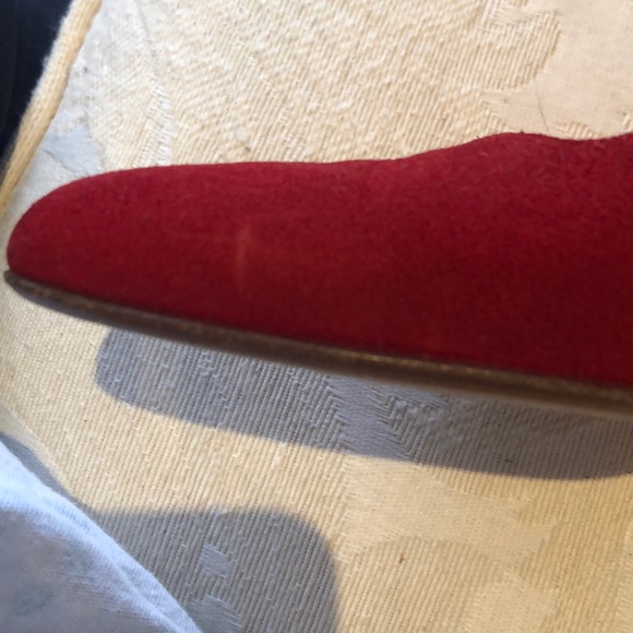 Donna Karan red suede sling backs - Picture 8 of 8